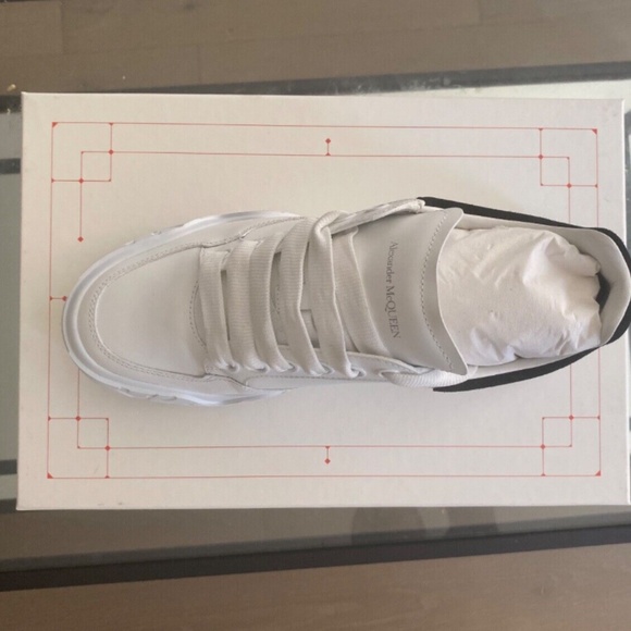 Alexander McQueen Oversized Court Trainer 'White Black' Size 40.5 - Picture 10 of 10
